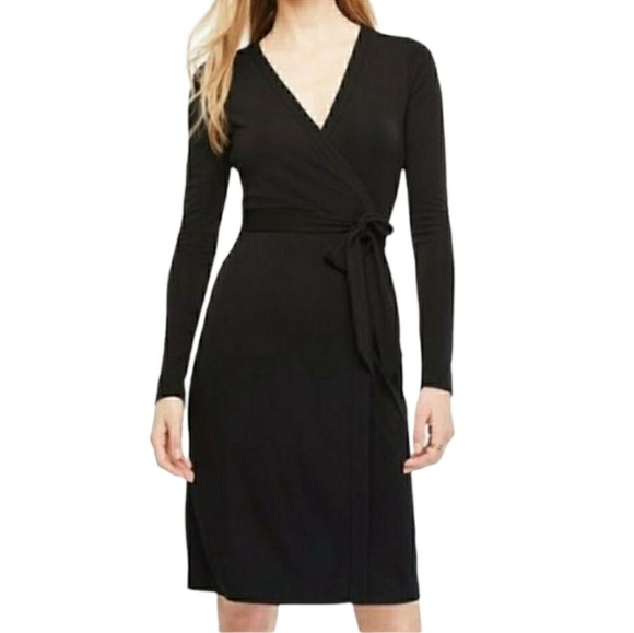 The Limited Long Sleeves Black Wrap Dress Size Extra Small - Picture 1 of 11